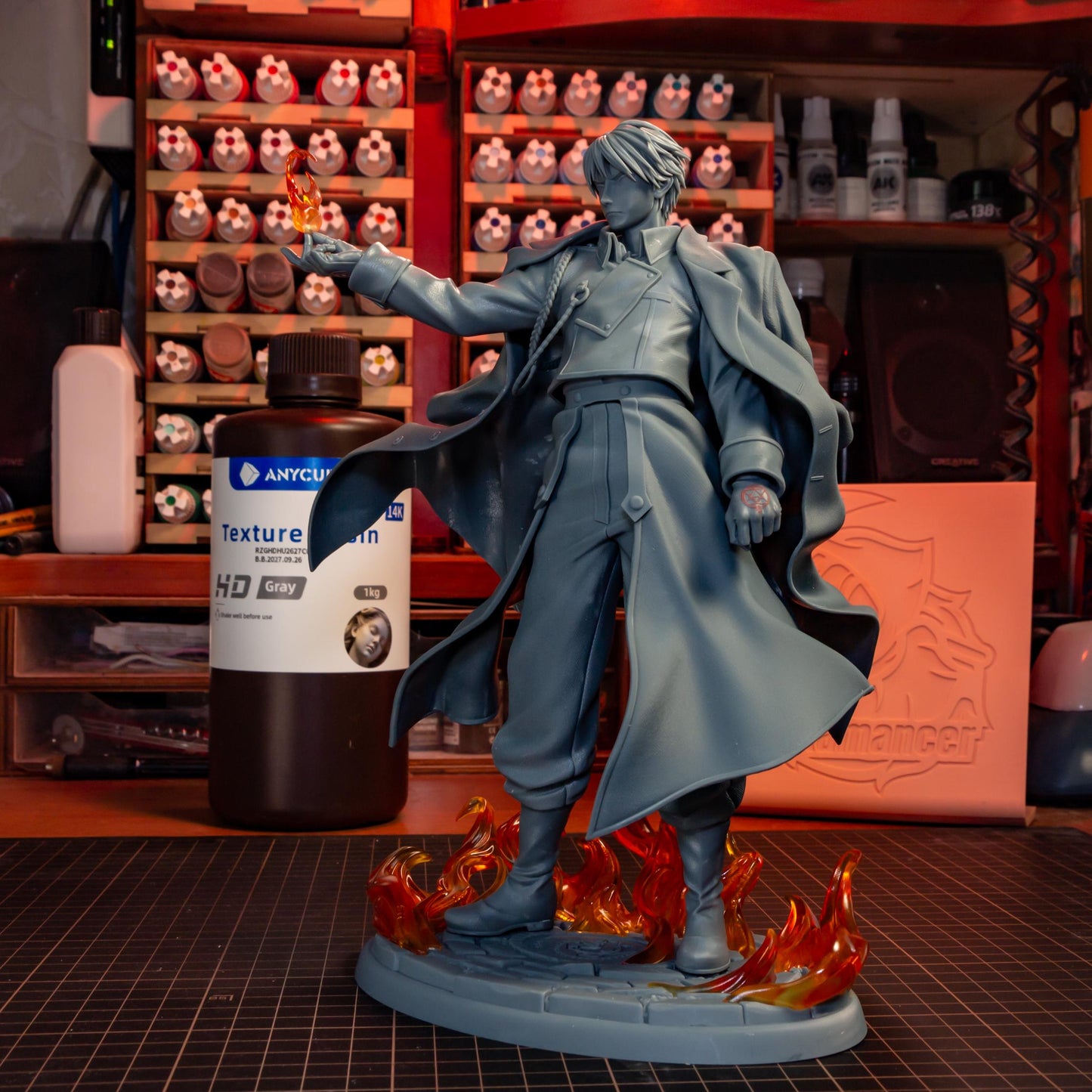 Blue-Uniform Flame Officer | Resin Garage Kit | Unpainted Figure