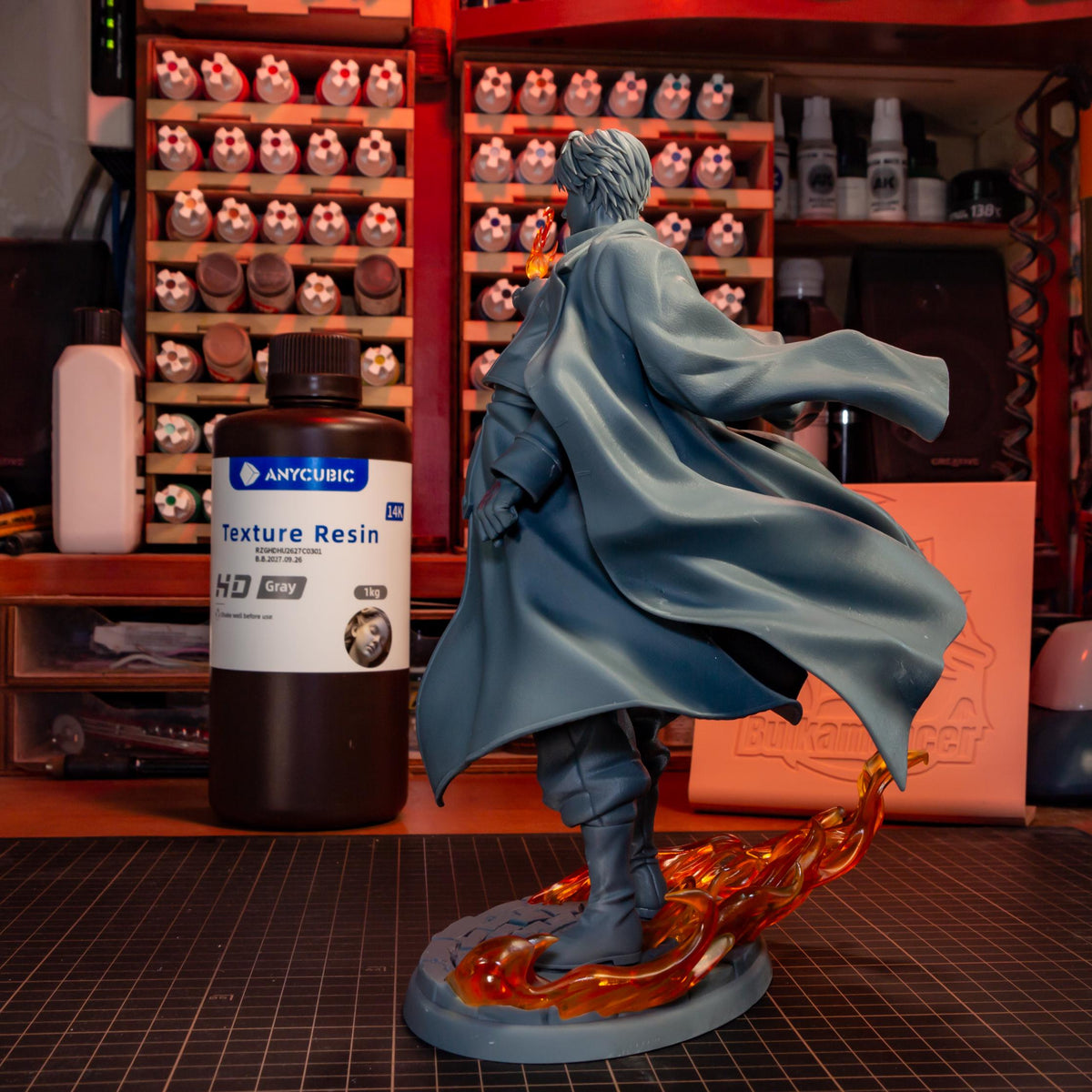 Blue-Uniform Flame Officer | Resin Garage Kit | Unpainted Figure