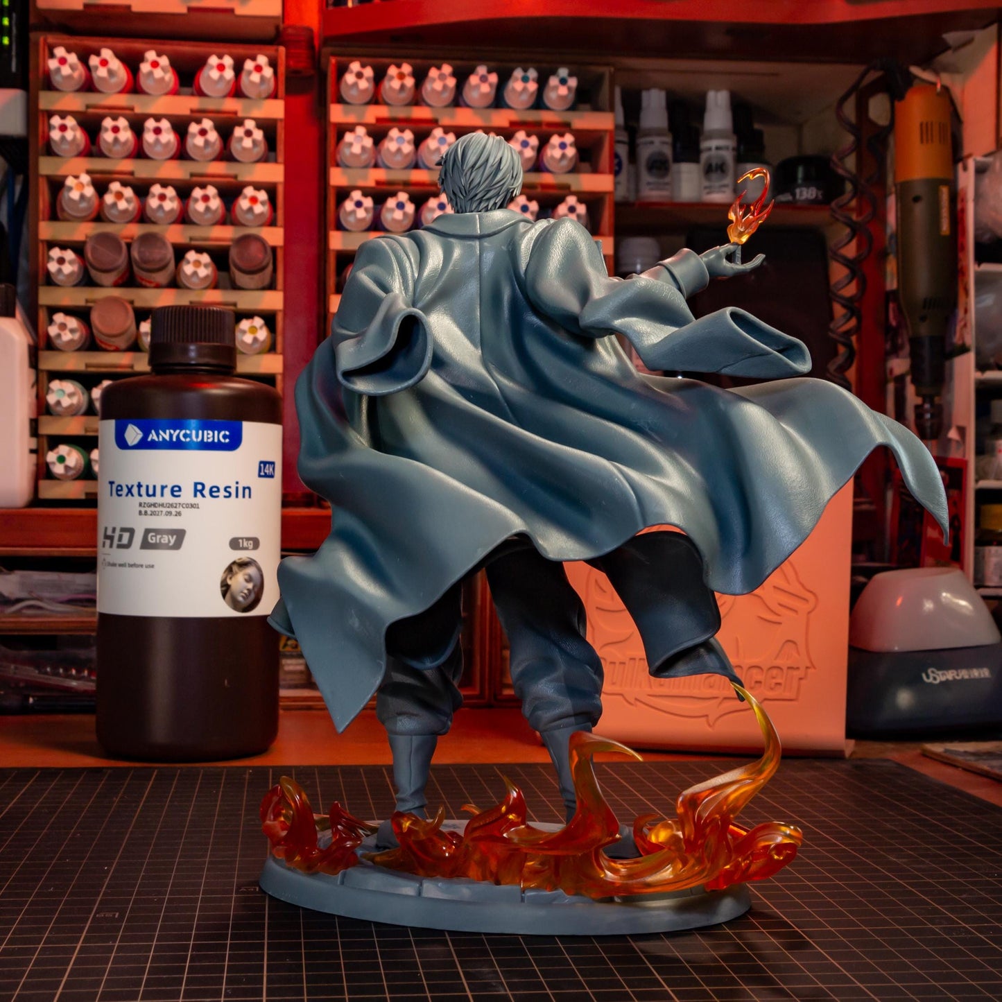 Blue-Uniform Flame Officer | Resin Garage Kit | Unpainted Figure