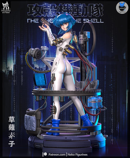 Blue-Haired Cybernetic Operative | Resin Garage Kit | Unpainted Figure