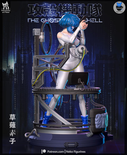 Blue-Haired Cybernetic Operative | Resin Garage Kit | Unpainted Figure
