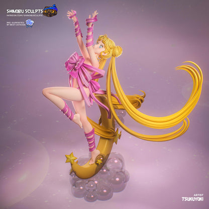 Blonde Ribbon Crescent Dancer | Resin Garage Kit | Unpainted Figure