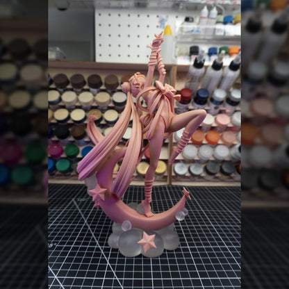 Blonde Ribbon Crescent Dancer | Resin Garage Kit | Unpainted Figure
