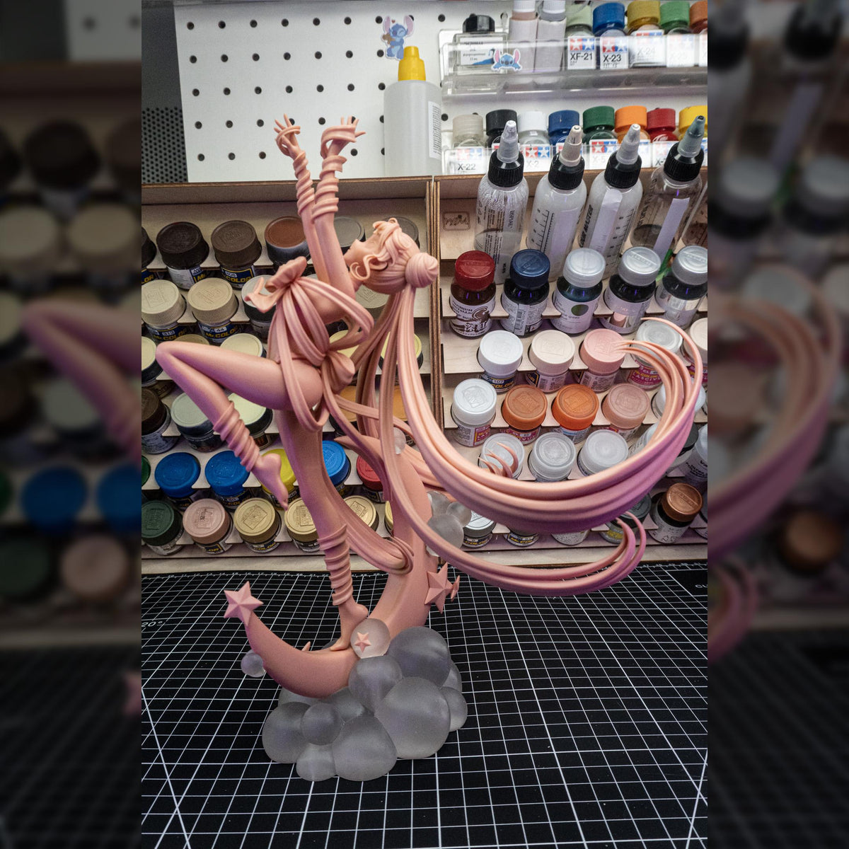Blonde Ribbon Crescent Dancer | Resin Garage Kit | Unpainted Figure