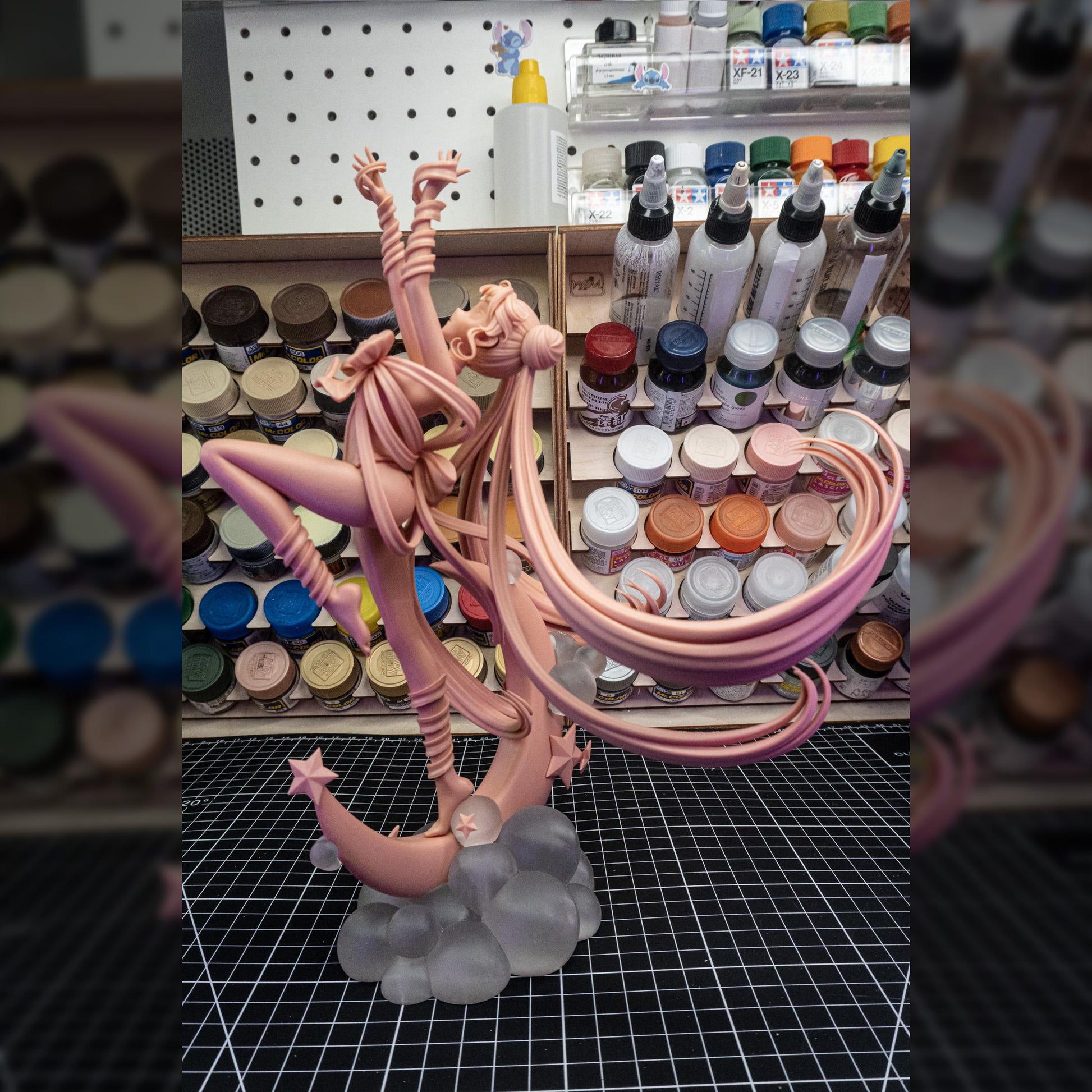 Blonde Ribbon Crescent Dancer | Resin Garage Kit | Unpainted Figure