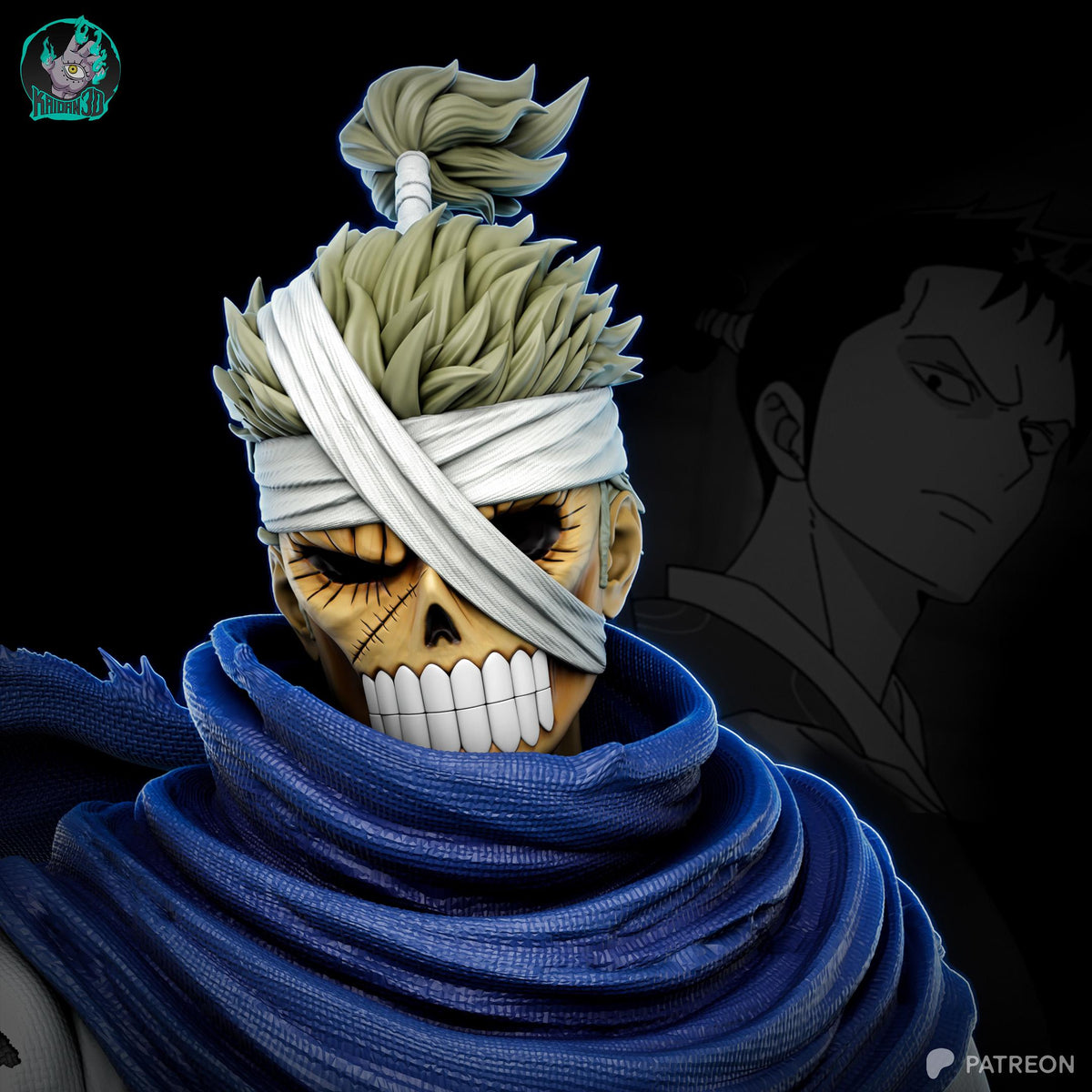 Bandaged Blue-Scarf Ronin | Resin Garage Kit | Unpainted Figure