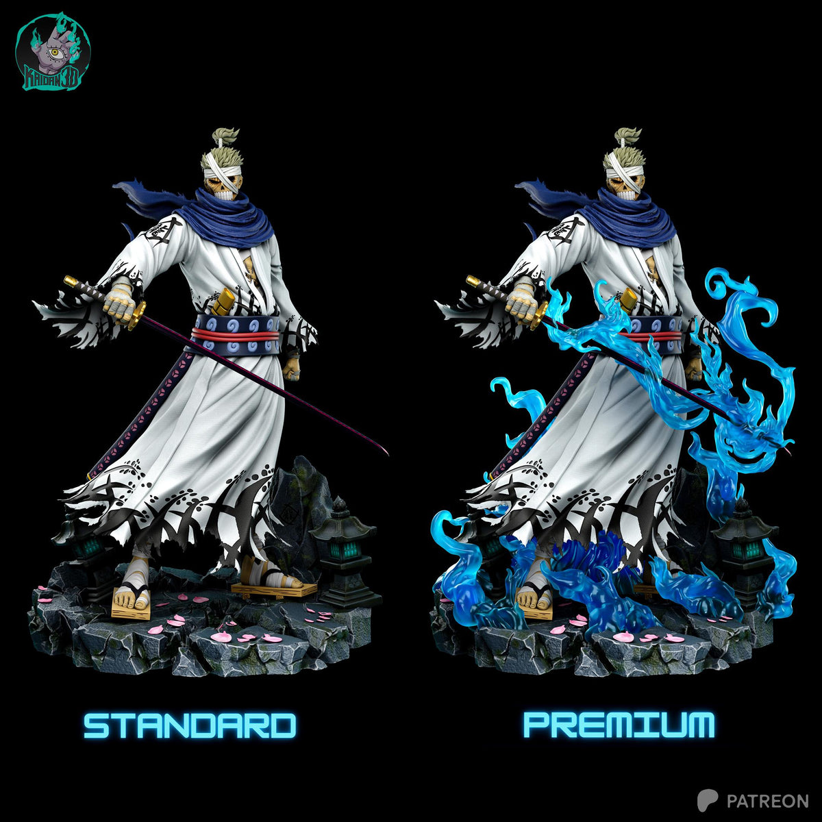 Bandaged Blue-Scarf Ronin | Resin Garage Kit | Unpainted Figure