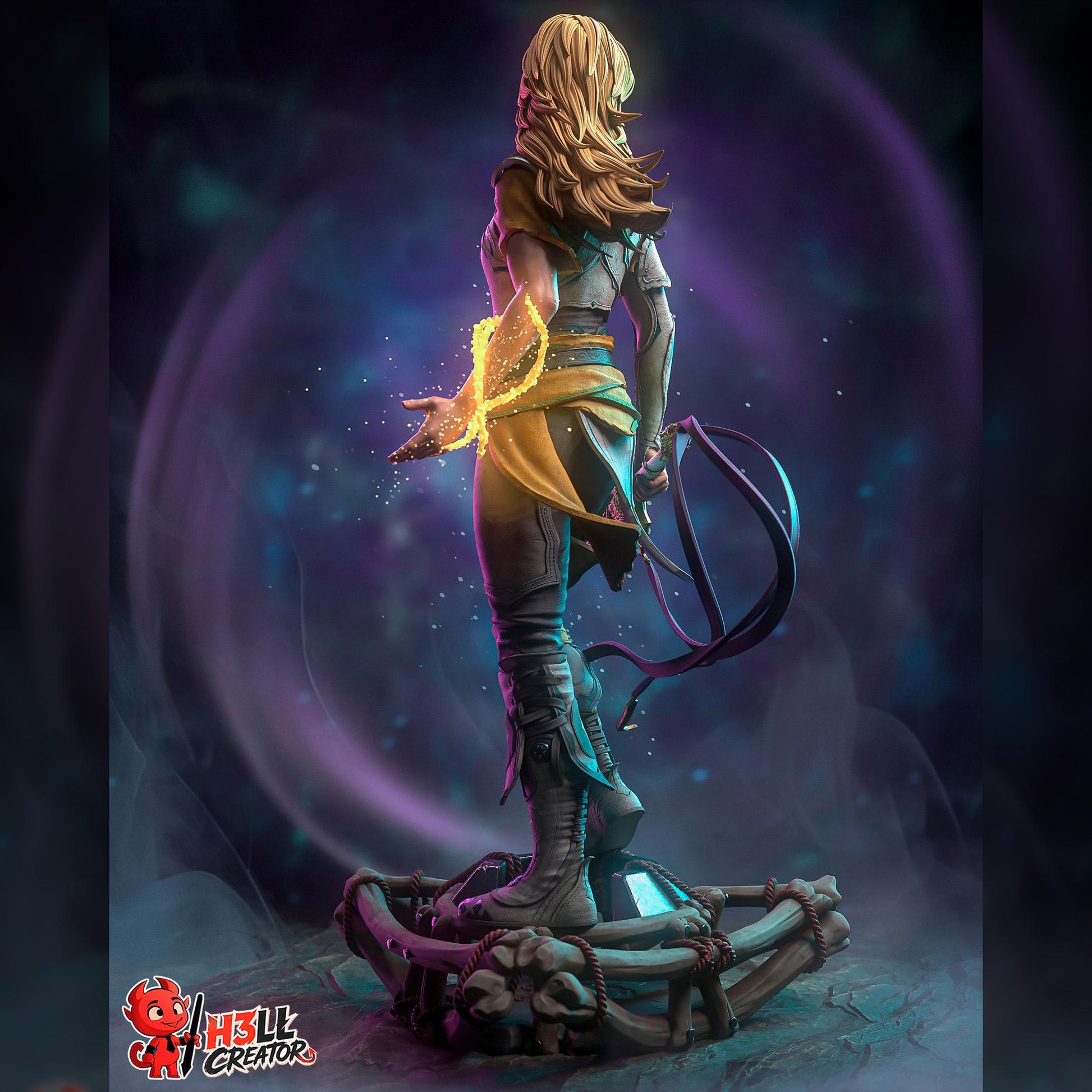 Blonde Runeblade Wanderer | Resin Garage Kit | Fantasy | Unpainted Figure