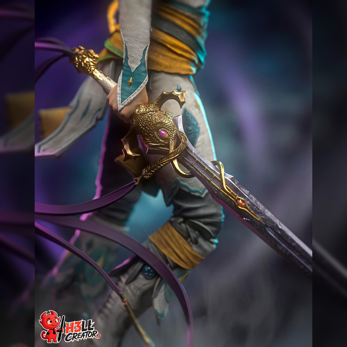 Blonde Runeblade Wanderer | Resin Garage Kit | Fantasy | Unpainted Figure