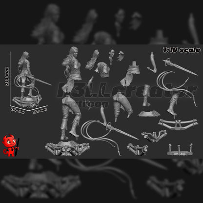 Blonde Runeblade Wanderer | Resin Garage Kit | Fantasy | Unpainted Figure