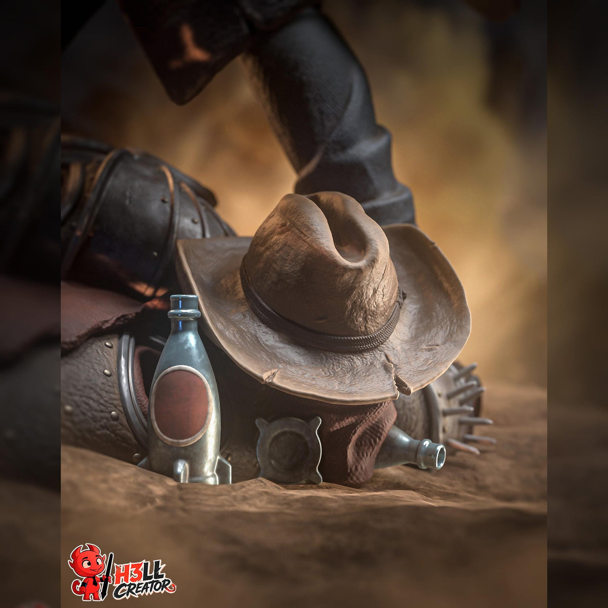 Masked Flag-Bearing Desert Veteran | Resin Garage Kit | Post-Apocalyptic | Unpainted Figure