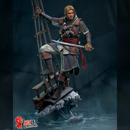 Rope-Swinging Privateer Duelist | Resin Garage Kit | Veiled Blades | Unpainted Figure