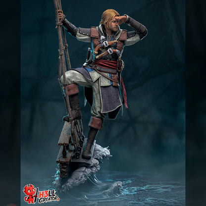 Rope-Swinging Privateer Duelist | Resin Garage Kit | Veiled Blades | Unpainted Figure