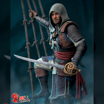 Rope-Swinging Privateer Duelist | Resin Garage Kit | Veiled Blades | Unpainted Figure