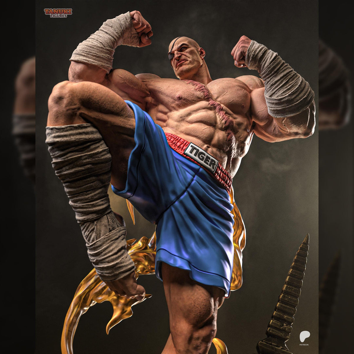 One-Eyed Muay Thai Champion | Resin Garage Kit | Martial Champions | Unpainted Figure