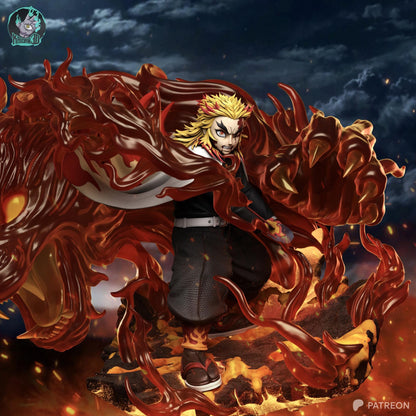 Flame-Haired Blazing Swordsman | Resin Garage Kit | Anime Breathing Masters | Unpainted Figure