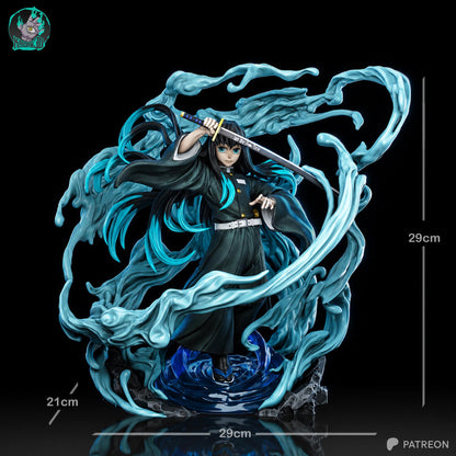 Teal-Tipped Mist Swordsman | Resin Garage Kit | Anime Breathing Masters | Unpainted Figure