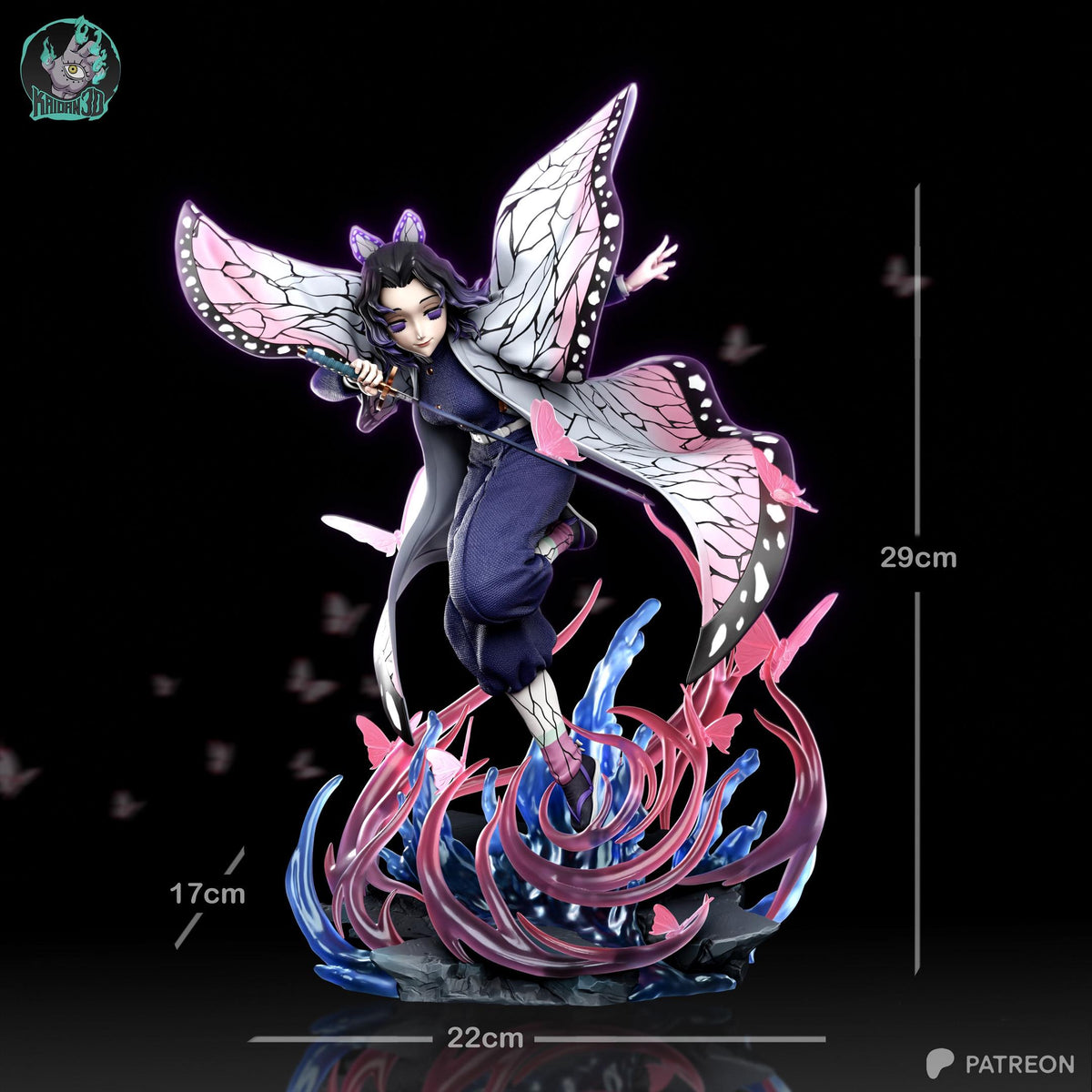 Butterfly-Wing Blade Dancer | Resin Garage Kit | Anime Breathing Masters | Unpainted Figure