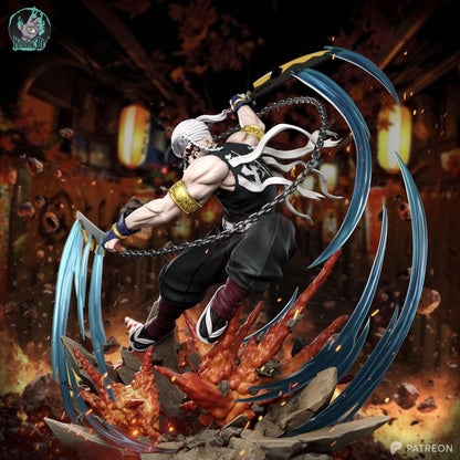 Dual-Bladed Chain Fighter | Resin Garage Kit | Anime Breathing Masters | Unpainted Figure