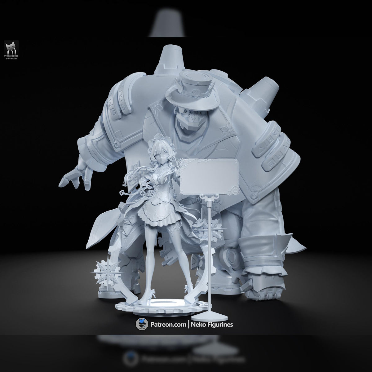 Sandrone and Pulonia | Genshin Impact | Resin Garage Kit | Unpainted Figure