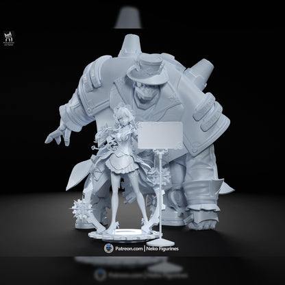 Sandrone and Pulonia | Genshin Impact | Resin Garage Kit | Unpainted Figure