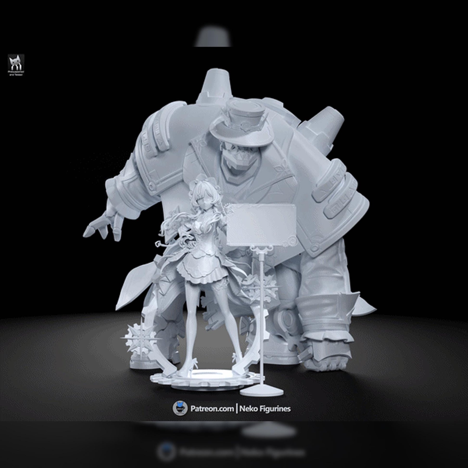Sandrone and Pulonia | Genshin Impact | Resin Garage Kit | Unpainted Figure
