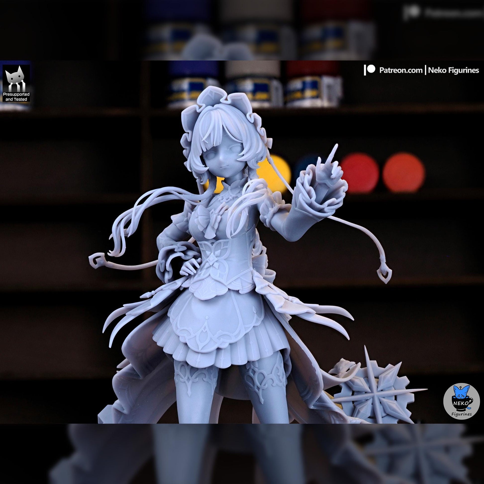 Sandrone and Pulonia | Genshin Impact | Resin Garage Kit | Unpainted Figure