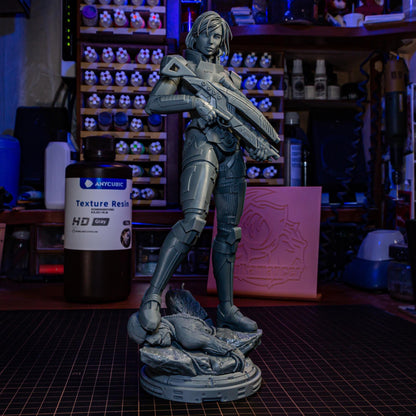 Red-Haired Armored Commander | Resin Garage Kit | Galactic Vanguard | Unpainted Figure