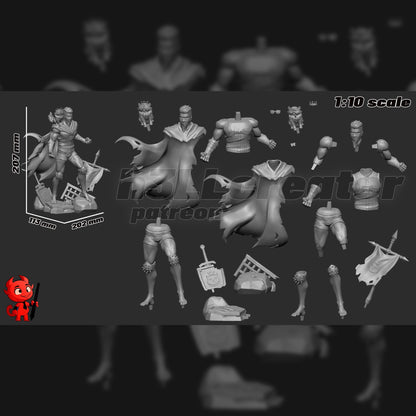 Masked Cape Bruiser & Crowned Cat | Resin Garage Kit | Dungeon Gauntlet | Unpainted Figure
