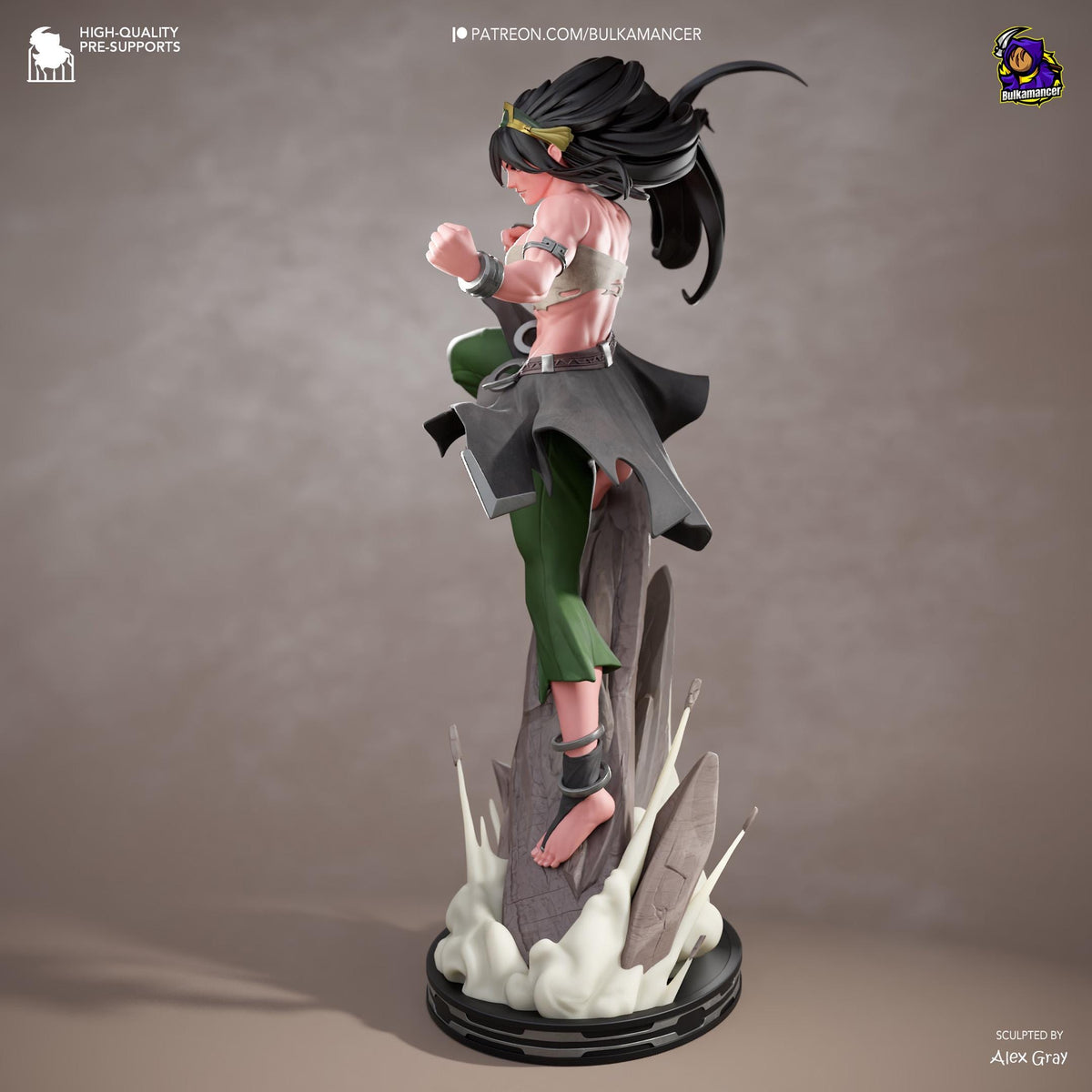 Blind Stone Martial Artist | Resin Garage Kit | Elemental Masters | Unpainted Figure