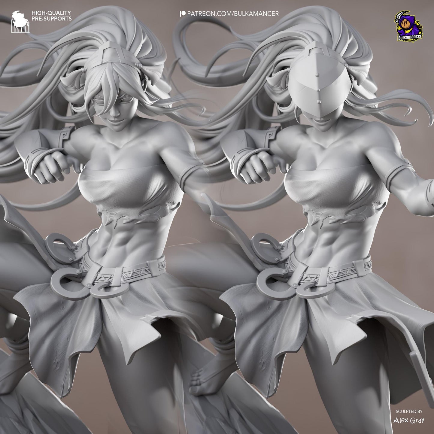 Blind Stone Martial Artist | Resin Garage Kit | Elemental Masters | Unpainted Figure
