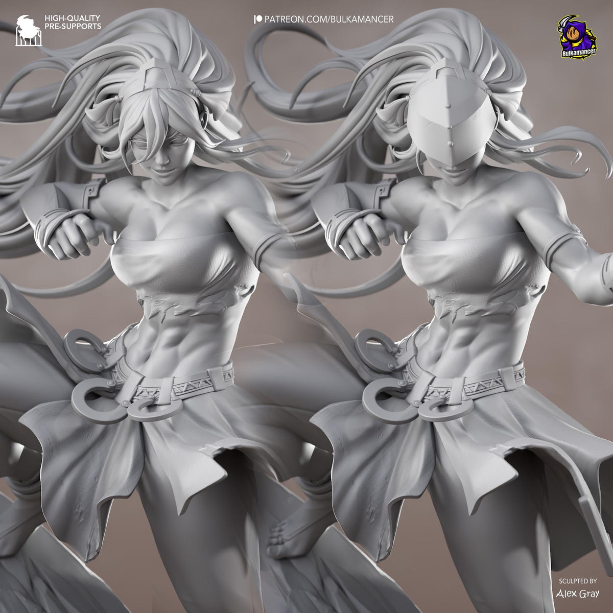 Blind Stone Martial Artist | Resin Garage Kit | Elemental Masters | Unpainted Figure