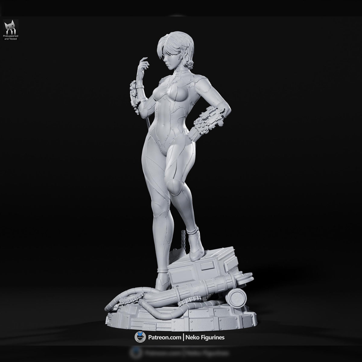 White-Suit Cyber Sword Operative | Resin Garage Kit | Stellar Vanguard | Unpainted Figure