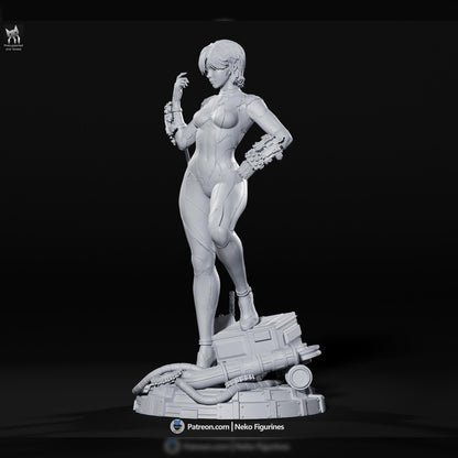 White-Suit Cyber Sword Operative | Resin Garage Kit | Stellar Vanguard | Unpainted Figure