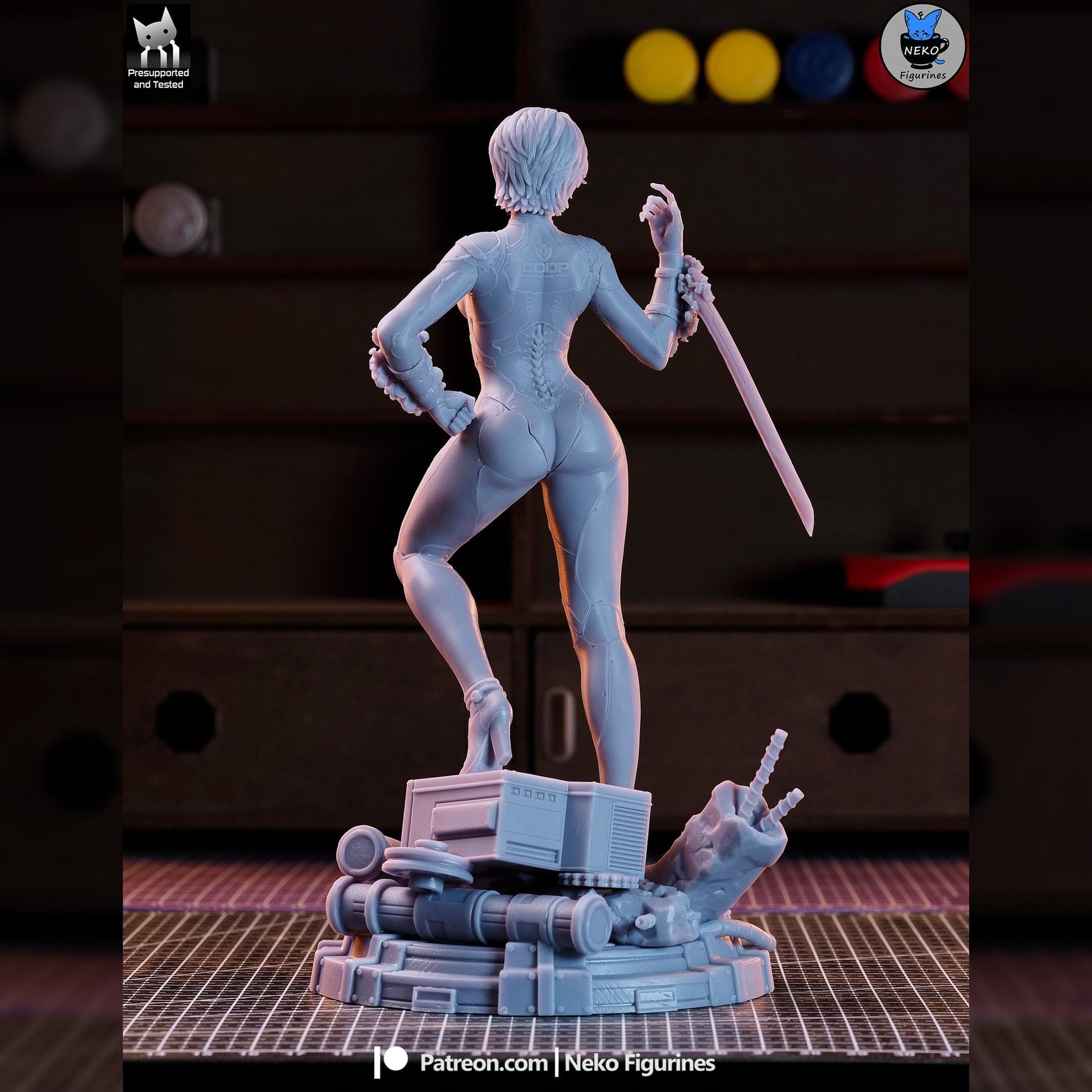 White-Suit Cyber Sword Operative | Resin Garage Kit | Stellar Vanguard | Unpainted Figure