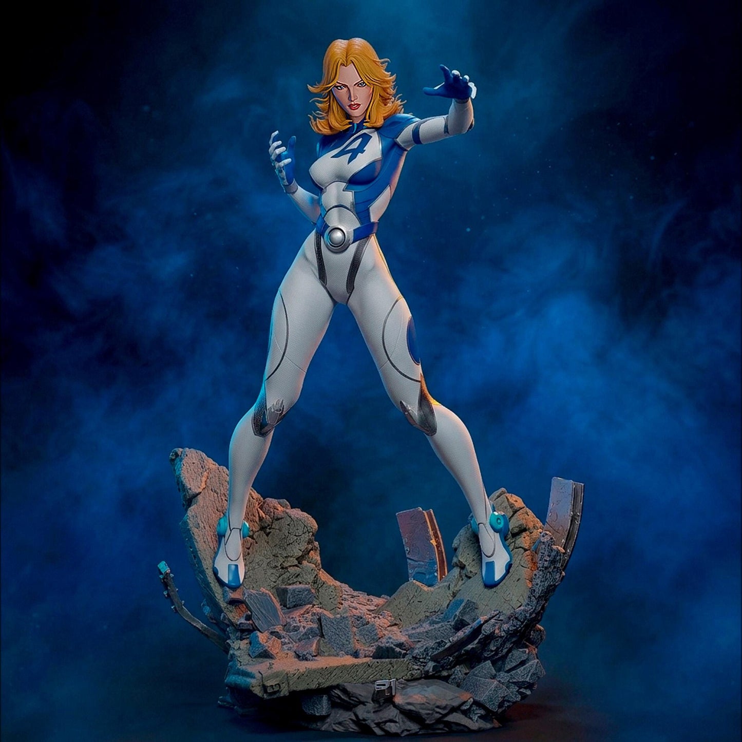 Blue-Suited Force Field Heroine | Resin Garage Kit | Multiversal Champions | Unpainted Figure