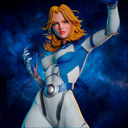 Blue-Suited Force Field Heroine | Resin Garage Kit | Multiversal Champions | Unpainted Figure