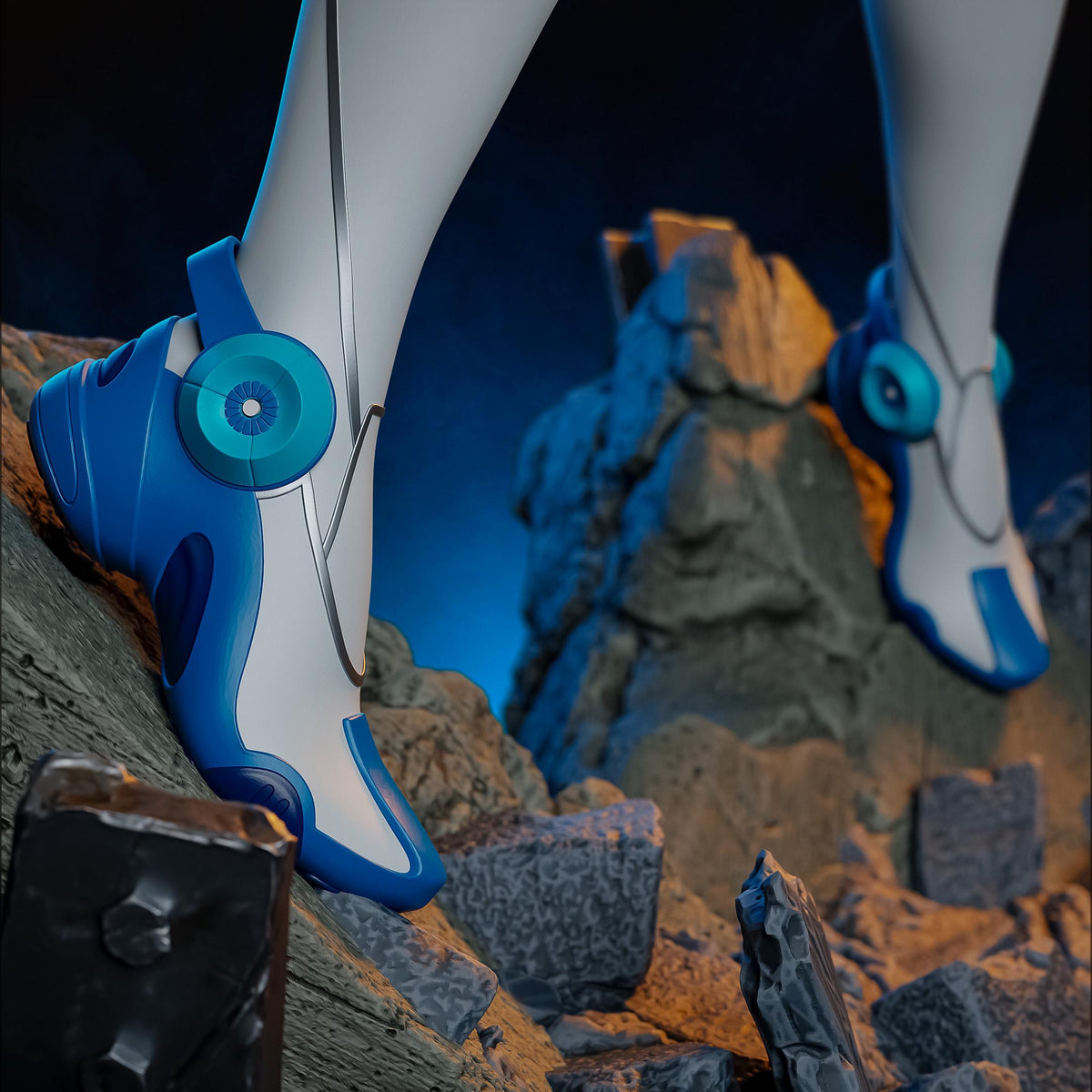 Blue-Suited Force Field Heroine | Resin Garage Kit | Multiversal Champions | Unpainted Figure