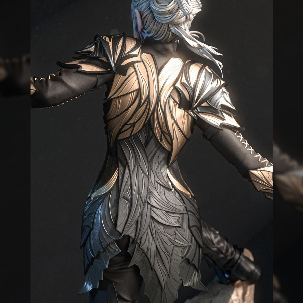 White-Haired Elven War Priestess | Resin Garage Kit | Realmwanderers | Unpainted Figure
