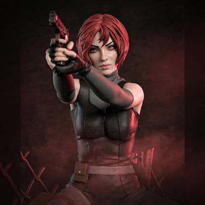 Red-Haired Dino Survival Operative | Resin Garage Kit | Survival Horror | Unpainted Figure