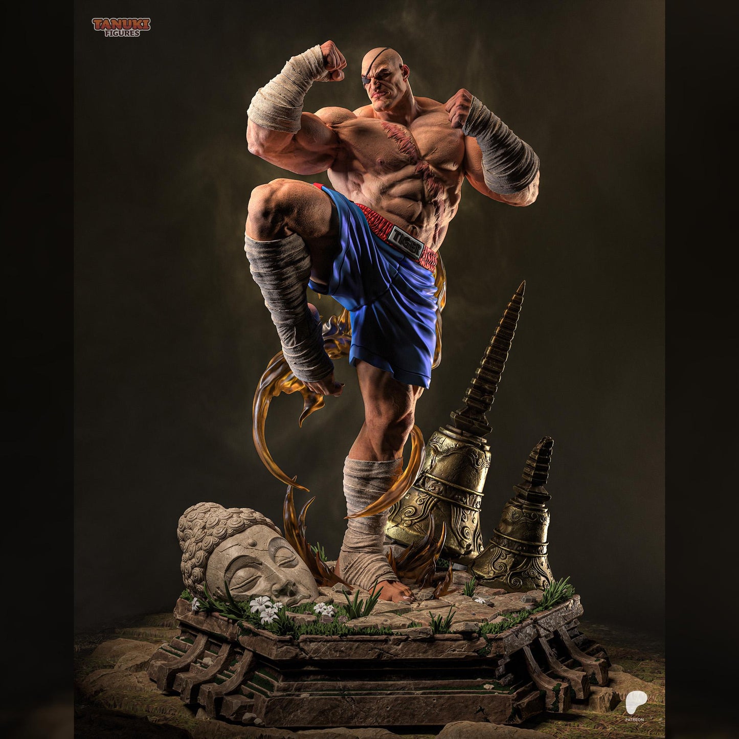 One-Eyed Muay Thai Champion | Resin Garage Kit | Martial Champions | Unpainted Figure