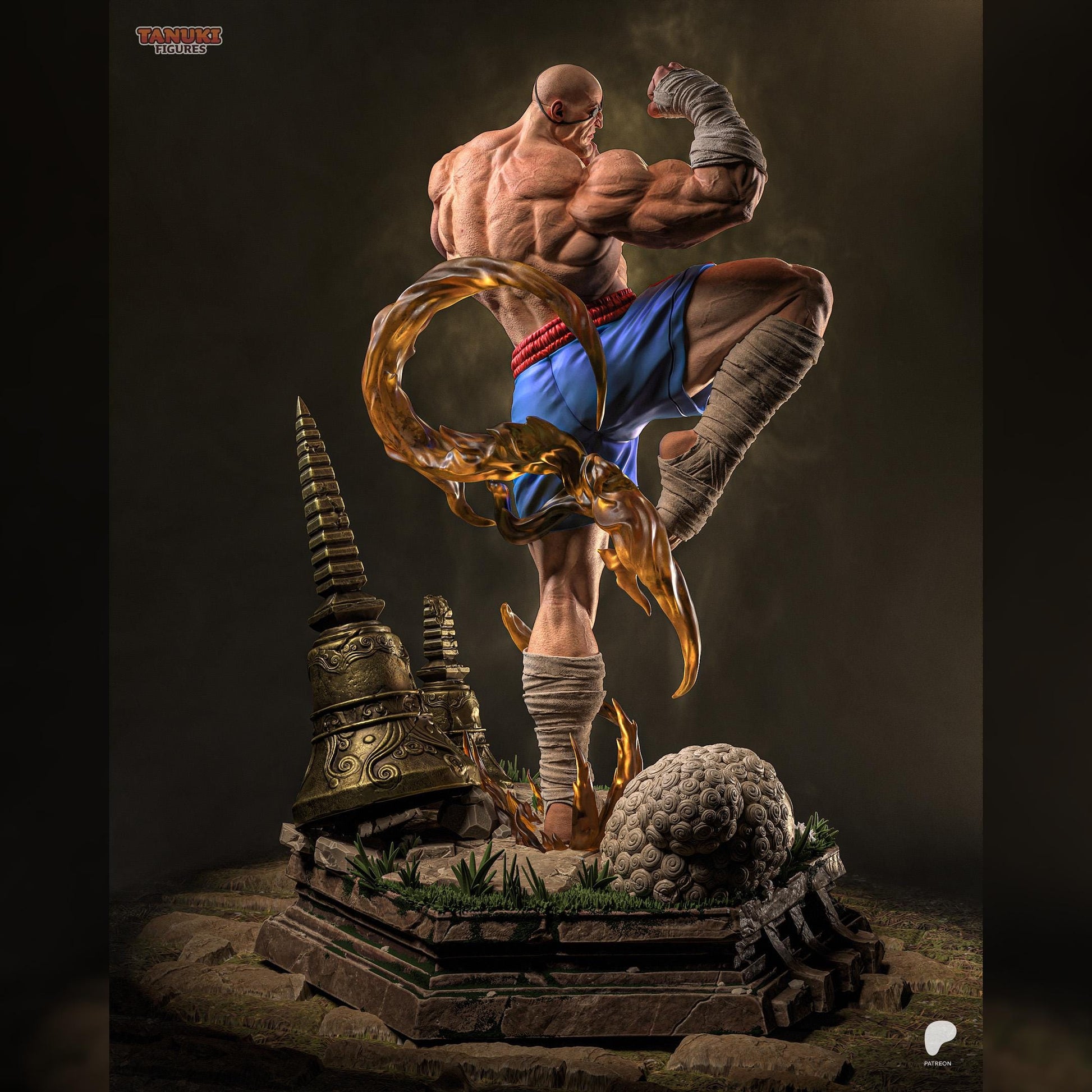 One-Eyed Muay Thai Champion | Resin Garage Kit | Martial Champions | Unpainted Figure
