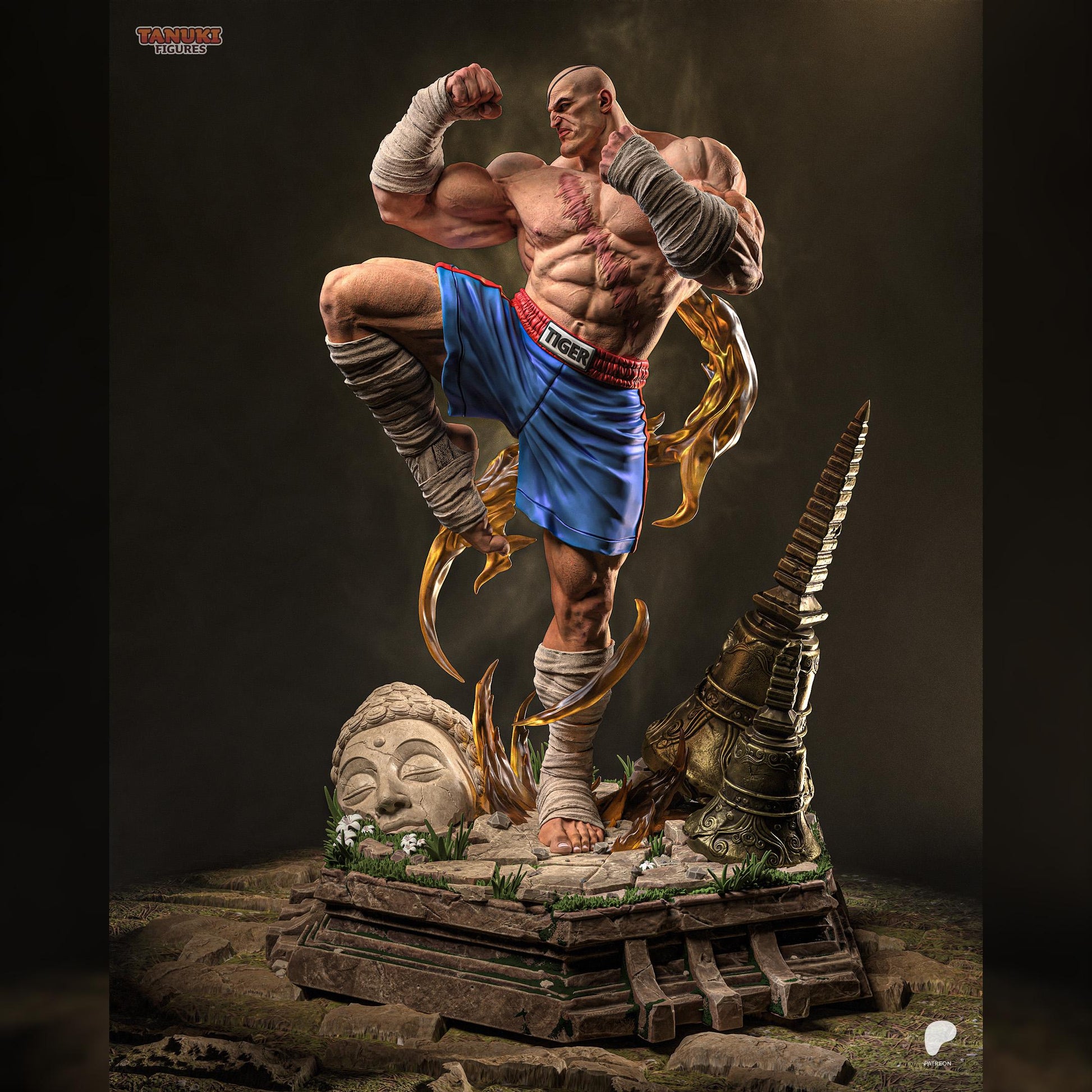 One-Eyed Muay Thai Champion | Resin Garage Kit | Martial Champions | Unpainted Figure