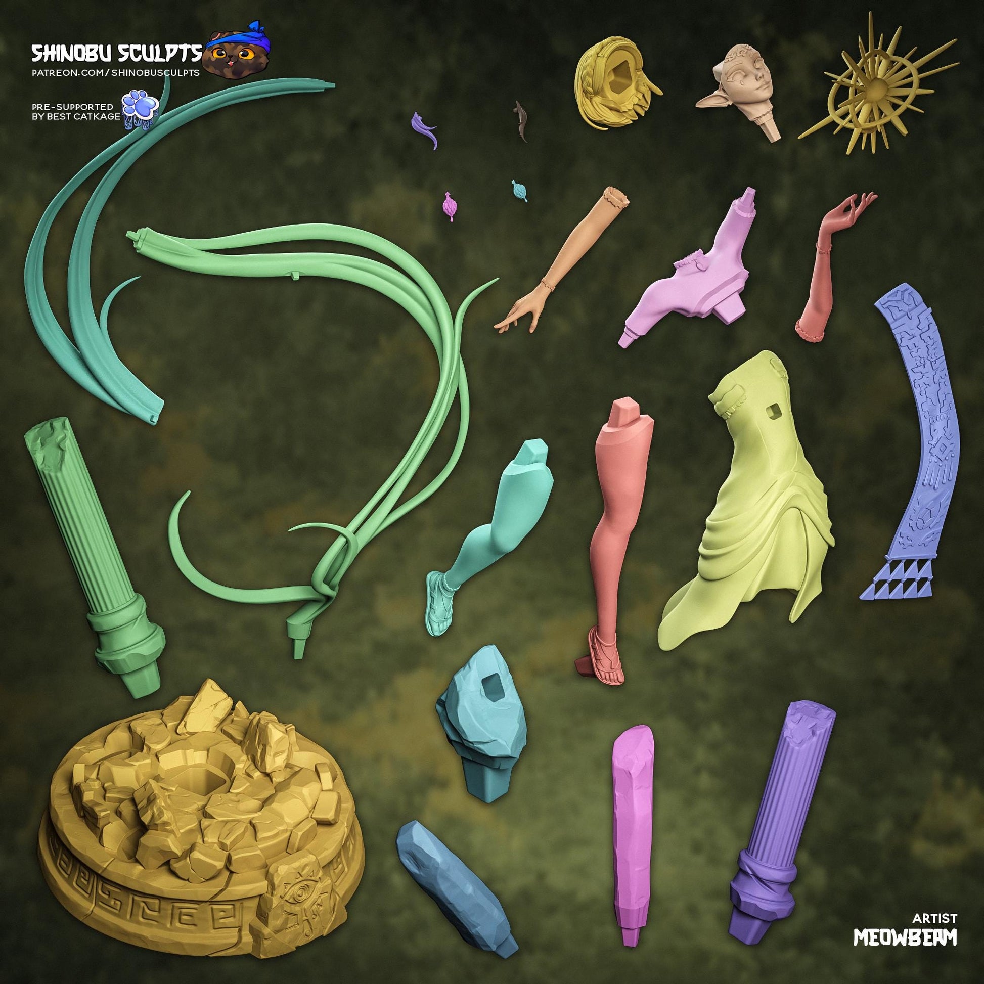 Radiant Elven Lightcaller | Resin Garage Kit | Ancient Heroes | Unpainted Figure