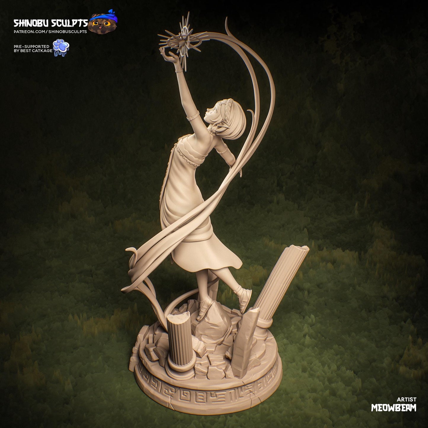 Radiant Elven Lightcaller | Resin Garage Kit | Ancient Heroes | Unpainted Figure