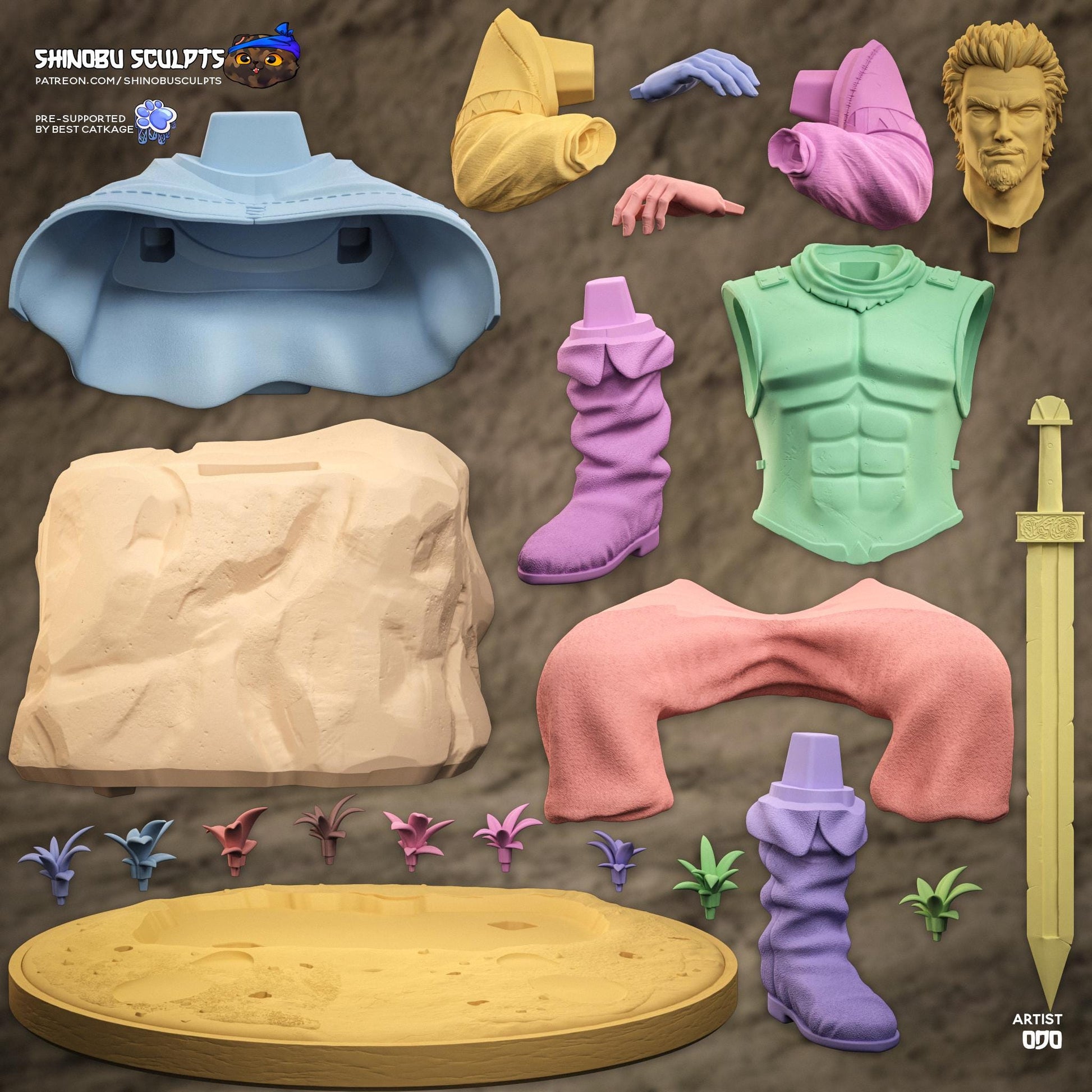 Nordic Sword Commander | Resin Garage Kit | Norse Warriors | Unpainted Figure