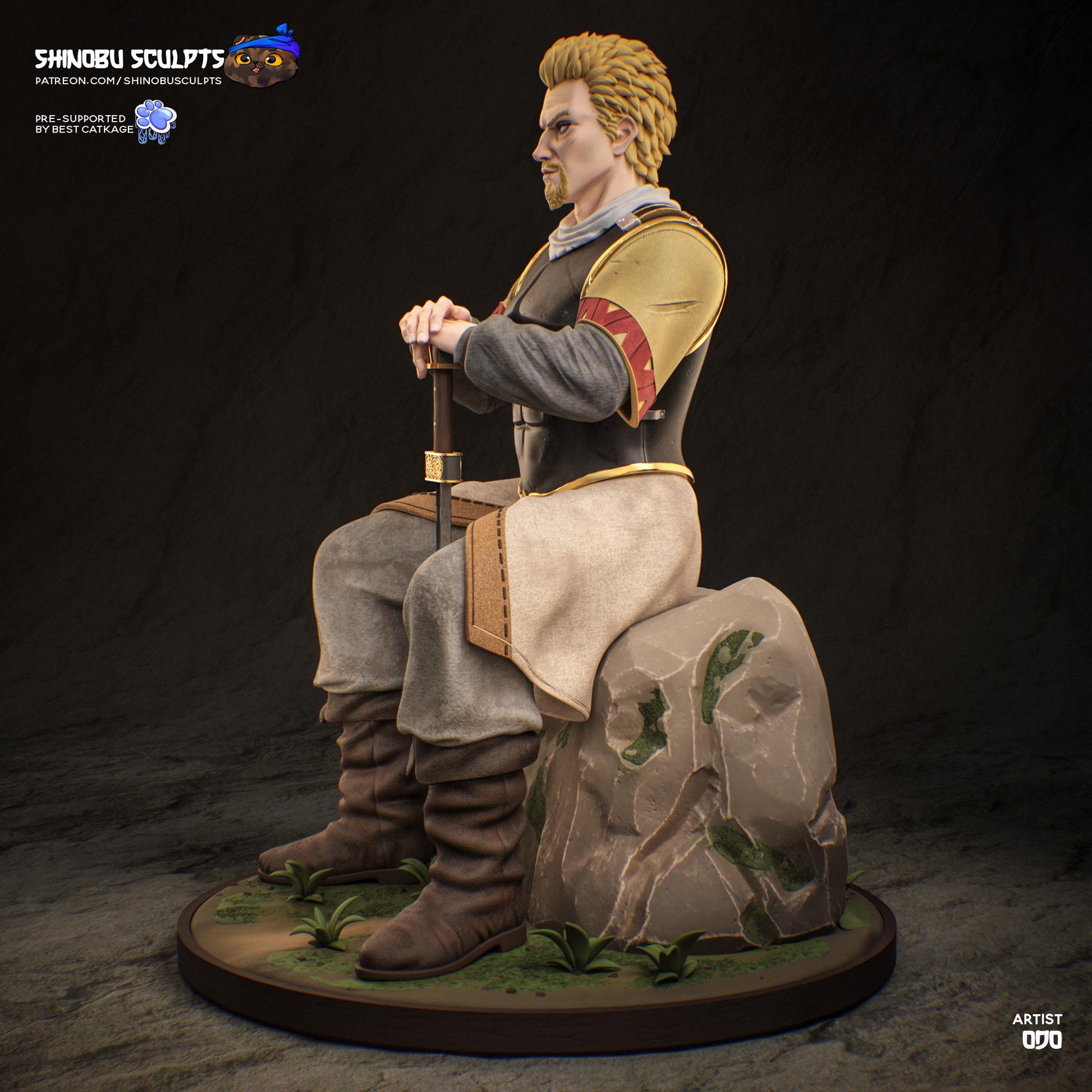 Nordic Sword Commander | Resin Garage Kit | Norse Warriors | Unpainted Figure