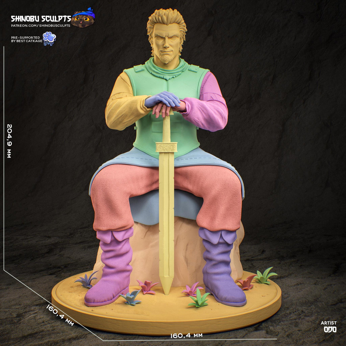Nordic Sword Commander | Resin Garage Kit | Norse Warriors | Unpainted Figure