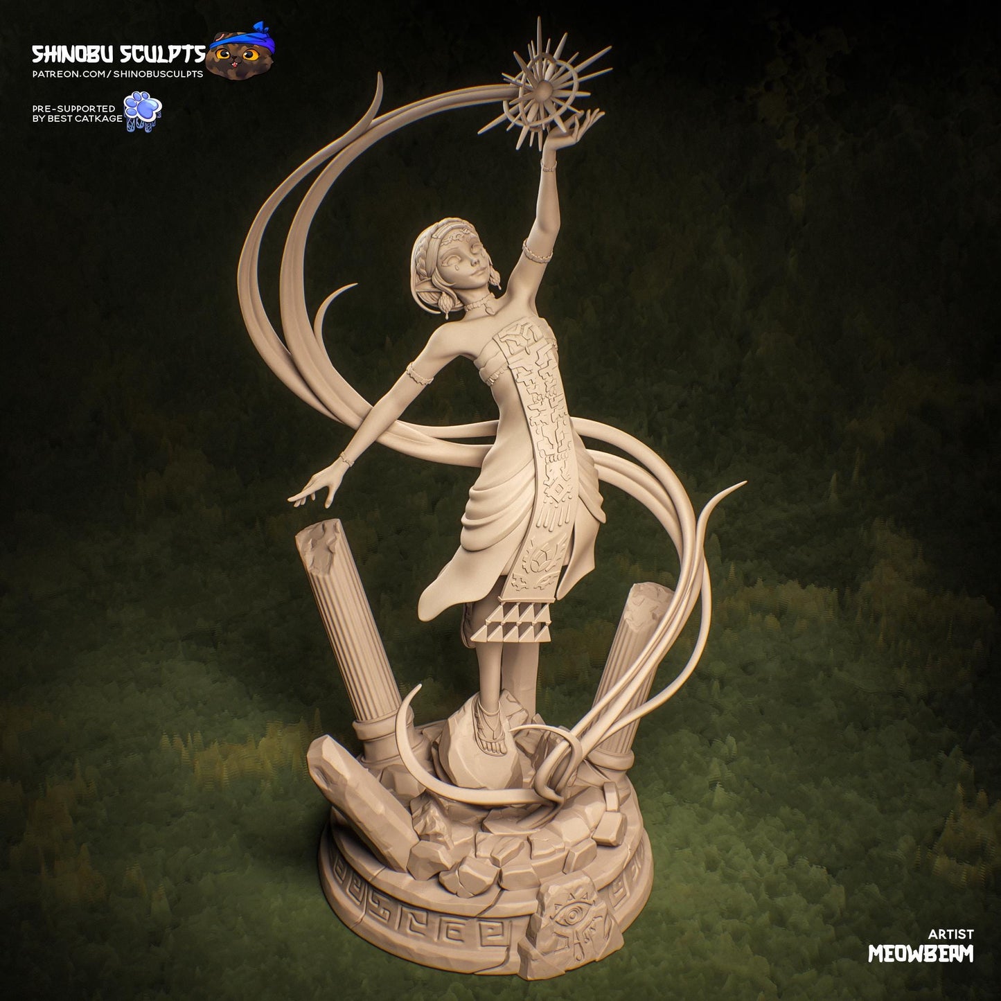 Radiant Elven Lightcaller | Resin Garage Kit | Ancient Heroes | Unpainted Figure