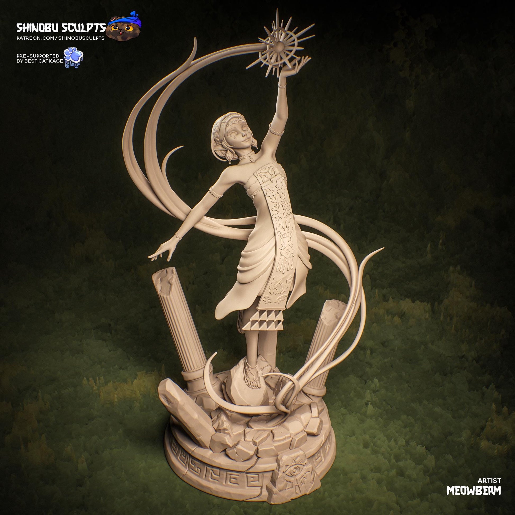 Radiant Elven Lightcaller | Resin Garage Kit | Ancient Heroes | Unpainted Figure